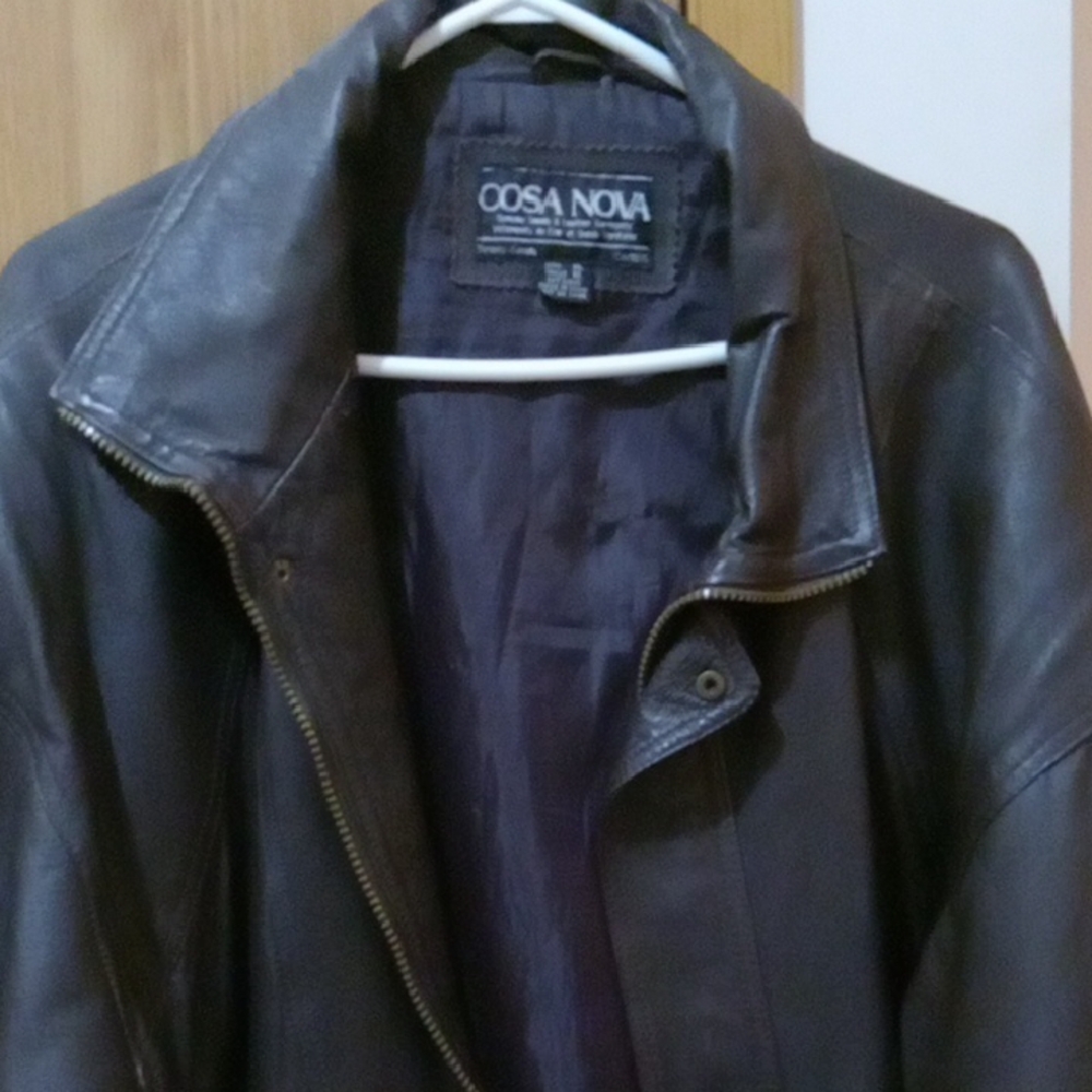 Cosa Nova Brown Leather Jacket for Men SIZE XL